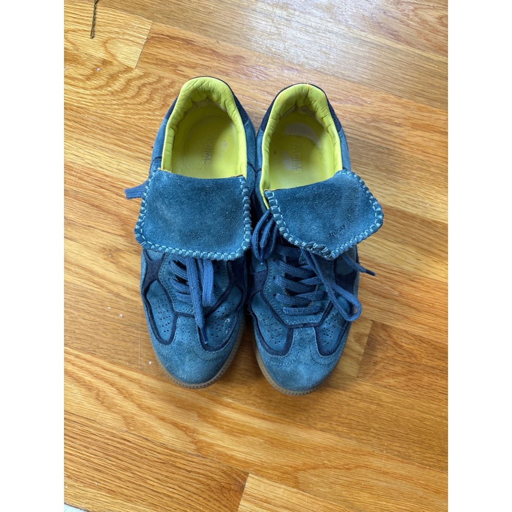 Alohas Tb.490 Blue Suede Fold Over Tongue Sneakers Womens 8-8.5 EU 39 Portugal